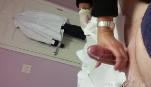 Japanese Legal age teenager Post Wax Clean Up POV