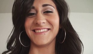 Hot cunt close up on the Latina taking schlong in POV