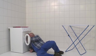 MMV FILMS German Mommy draining the plumber