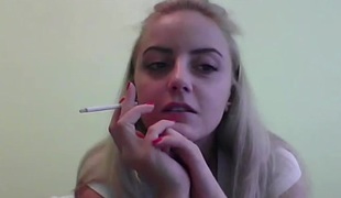 Amazing cute face girl smoke fetish 2